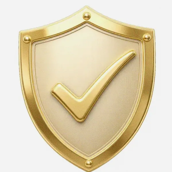 Checkmark shield — Love