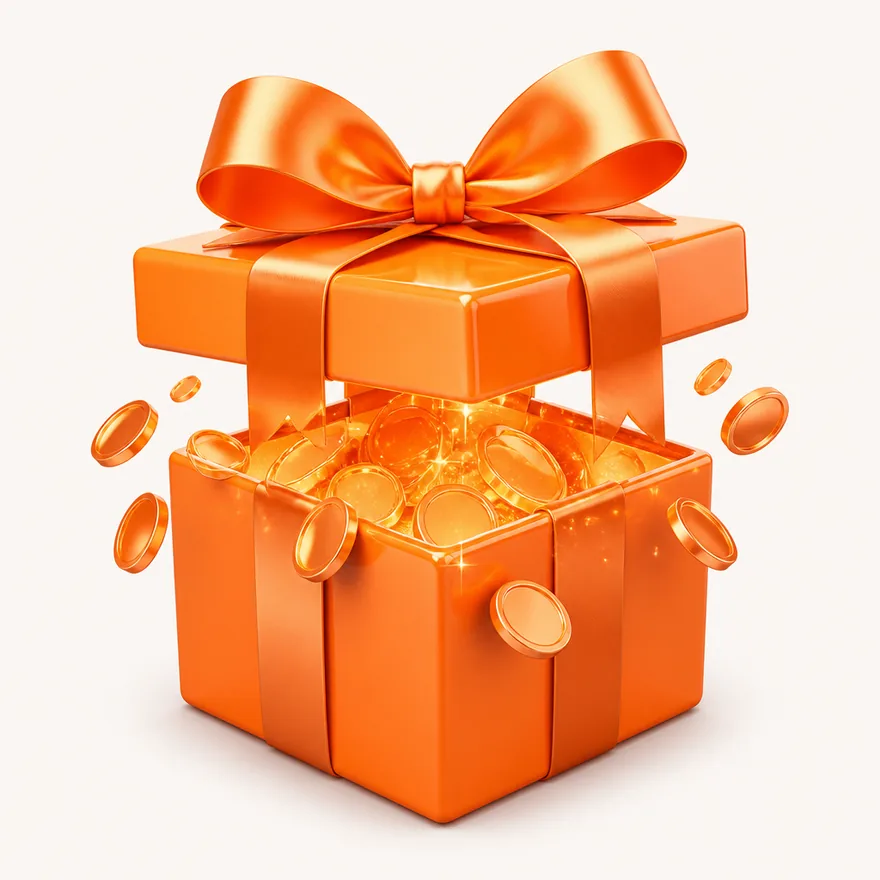 Ribbon-tied gift box — Love