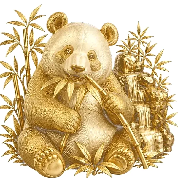 Panda eating bamboo — Love