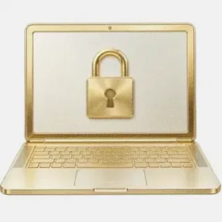 Laptop with padlock — Love