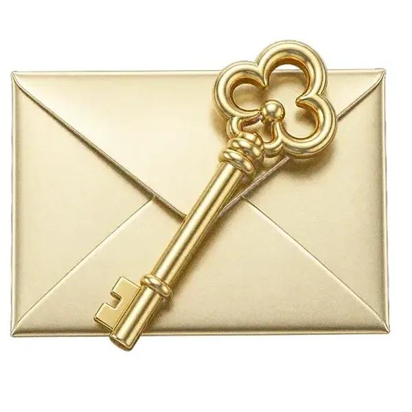 Key on envelope — Love