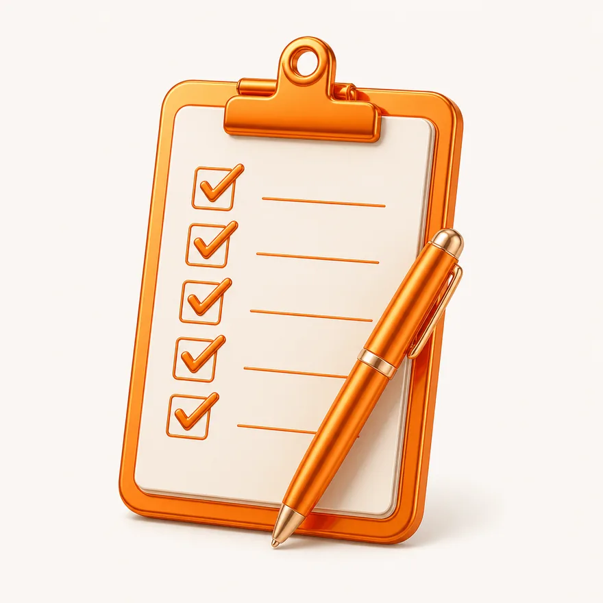 Clipboard checklist — Love