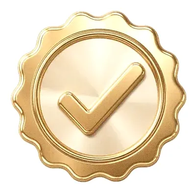 Checkmark badge — Love