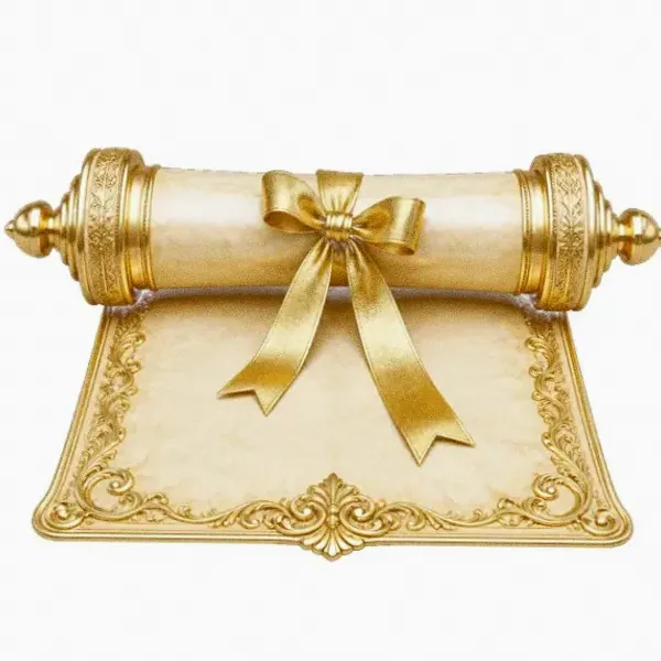 Decorated parchment scroll — Love