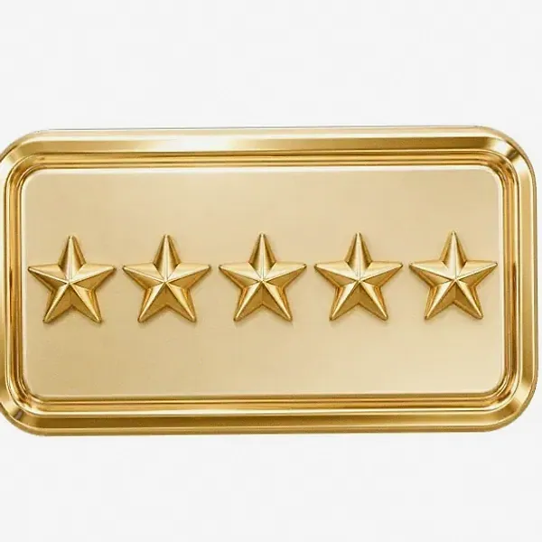 Five-star rating plaque — Love