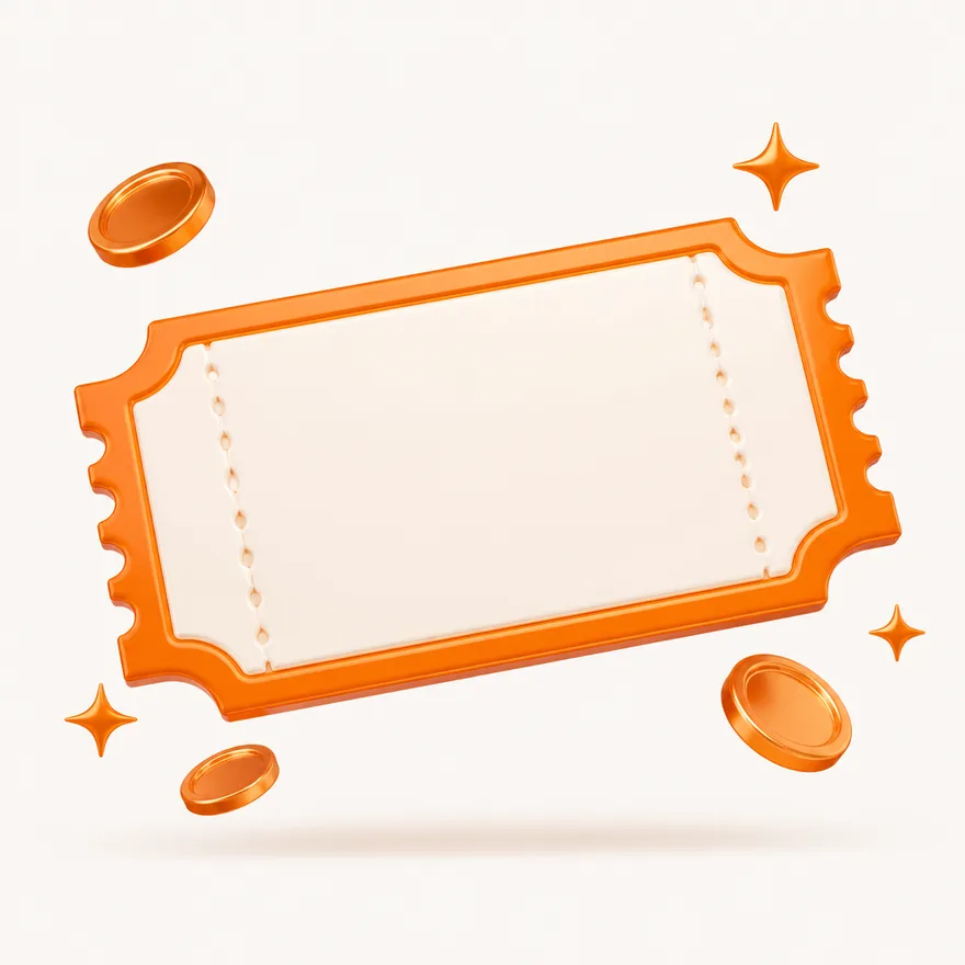 Blank coupon ticket — Love