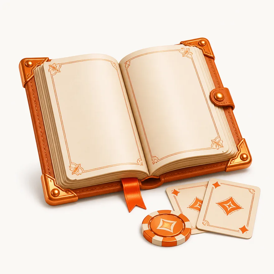Open rulebook with cards — Love