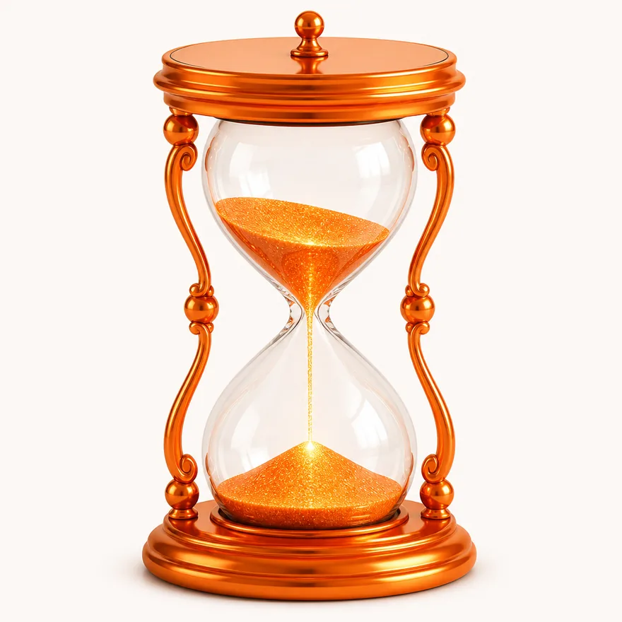 Ornate hourglass — Love